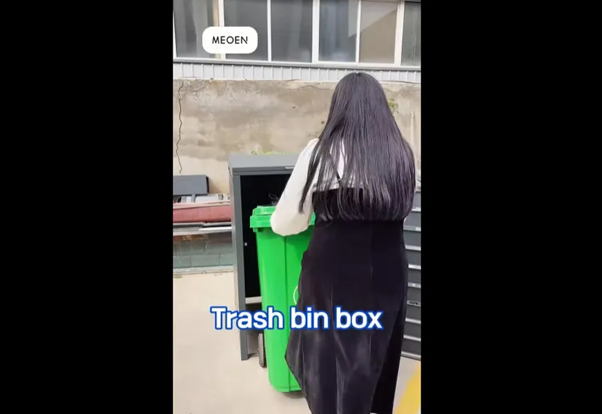 Steel trash can enclosures