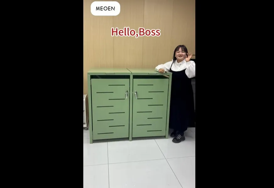 Steel furniture,trash can storage