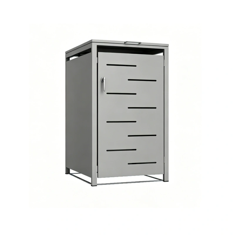 Medium-Sized Single-Door Trash Can Enclosure With Lock