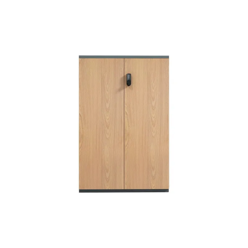 1090mm Double Door Wood Grain Transfer Electronic Lock Steel Low Filing Cabinet
