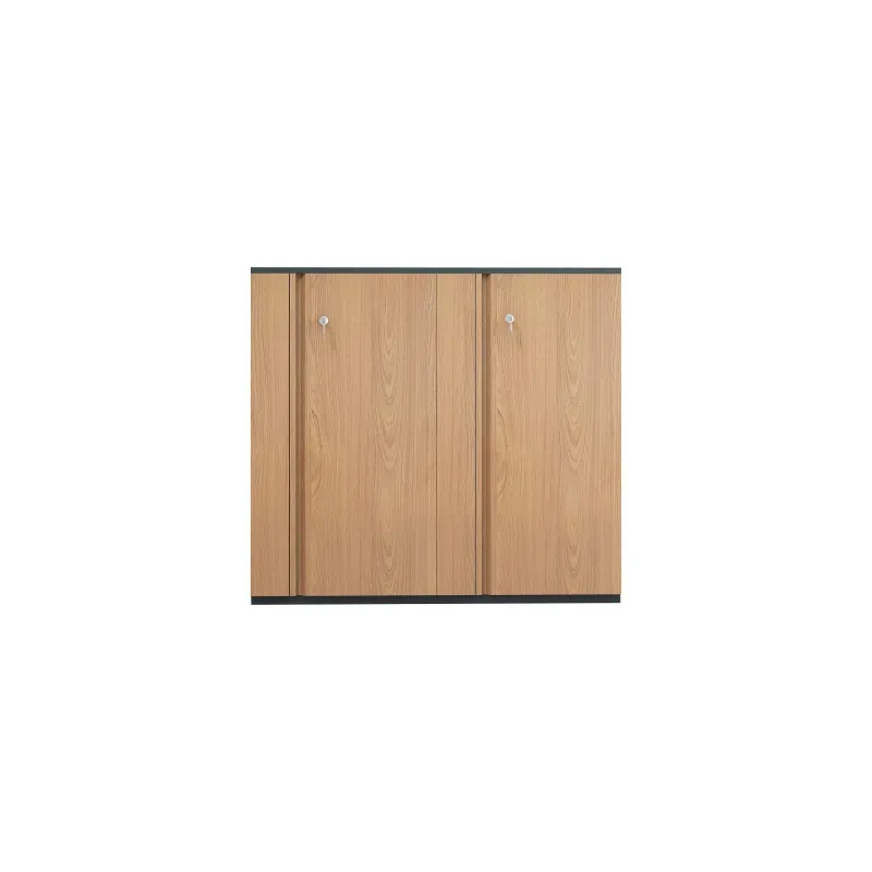 750mm Four-door Wood Grain Transfer Lockable Steel Low Filing Cabinet