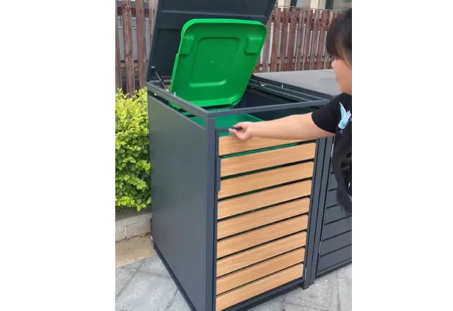 Stylish Steel Trash Can Enclosure